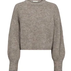 Co Couture CoralieCC Crop Rib O-Knit Walnut