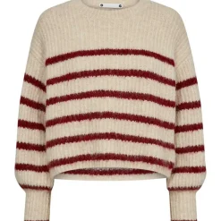 Co Couture CoralieCC Crop Stripe O-Knit BoneHeart