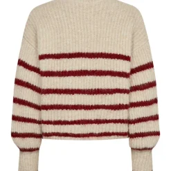 Co Couture CoralieCC Crop Stripe O-Knit BoneHeart