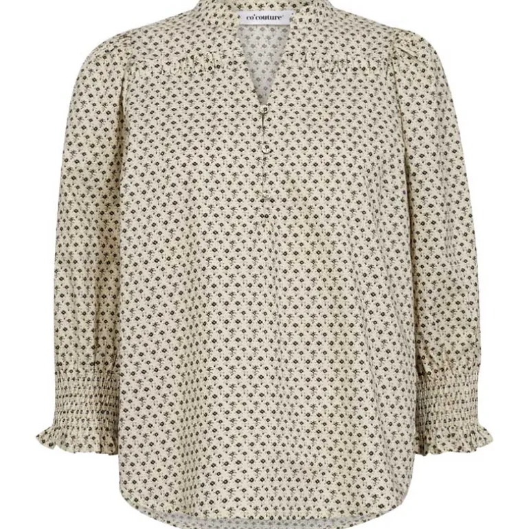 Co Couture ElsyCC Frill SS Blouse Bone