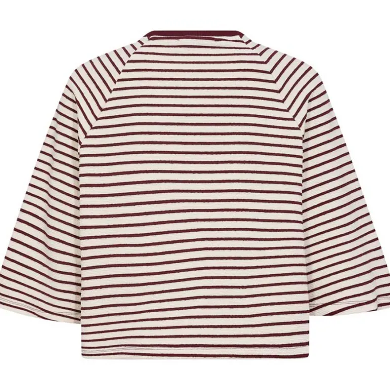 Co Couture ErinCC Stripe Tee WhiteBurgundy
