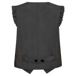 Co Couture LianeCC Frill Tailor Vest Dark Grey