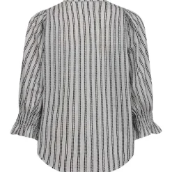 Co Couture NoraCC Frill SS Blouse WhiteBlack