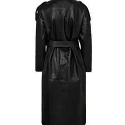 Co Couture PhoebeCC Leather Wrap Trench Black