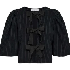 Co Couture PinCC Wide Bow Blouse Black
