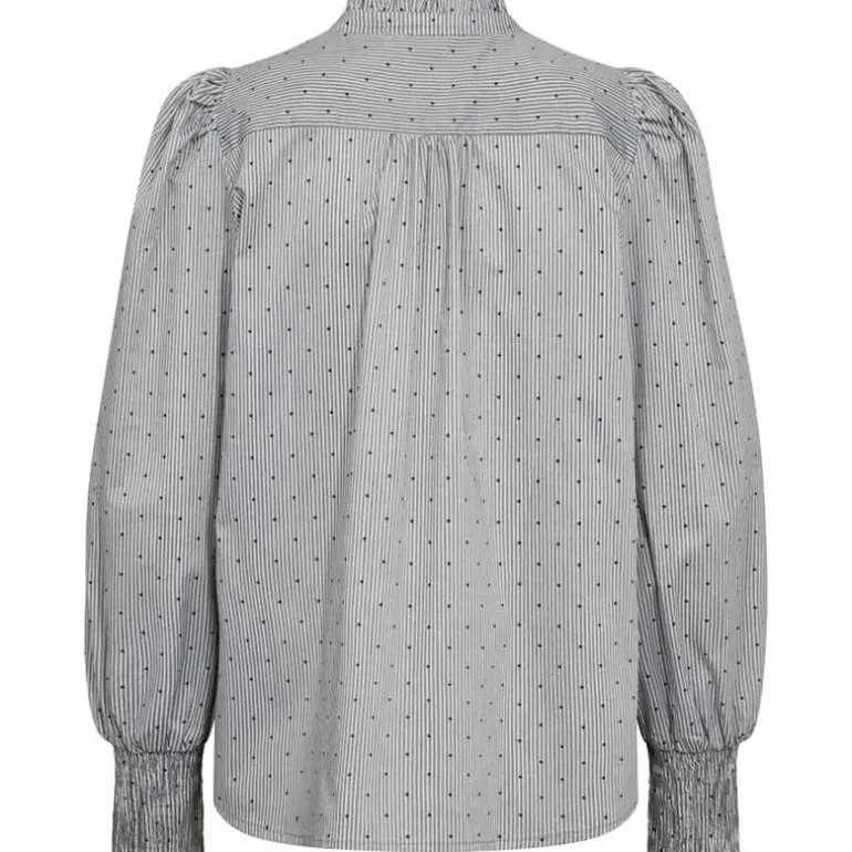 Co Couture StripeCC Dot Petra V-Shirt Light Grey