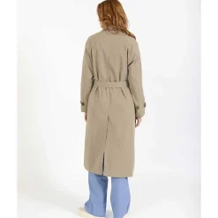 Coster Copenhagen Alicia Long Trenchcoat Sand Olive