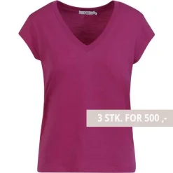 Coster Copenhagen CCH1101 V-Neck T-Shirt 693 Mørkerød
