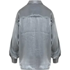 Coster Copenhagen Jolie Metallic Shirt Dark Silver