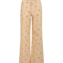 COSTER COPENHAGEN 221-3112 PANTS WITH LOGO PRINT BEIGE