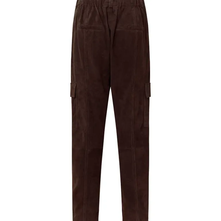 DEPECHE 50974 ANGELADEP CARGO SUEDE PANTS BRUN