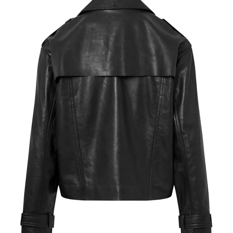 Depeche 51146 MayDep Short Trenchcoat Black