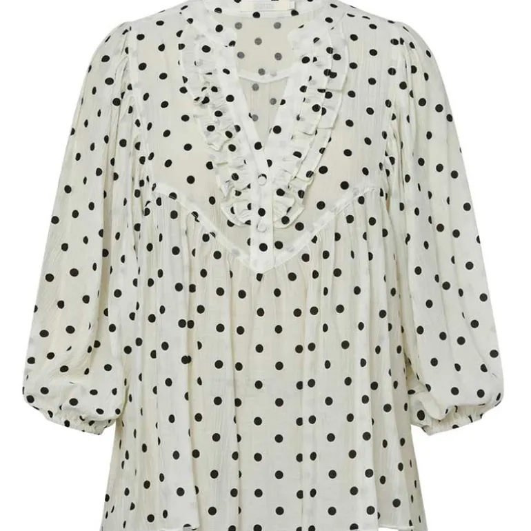 Gossia G2169 ReeseGO Dot Blouse Off White
