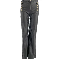 J By J 9252 Coated Wide Pants Gold/Black