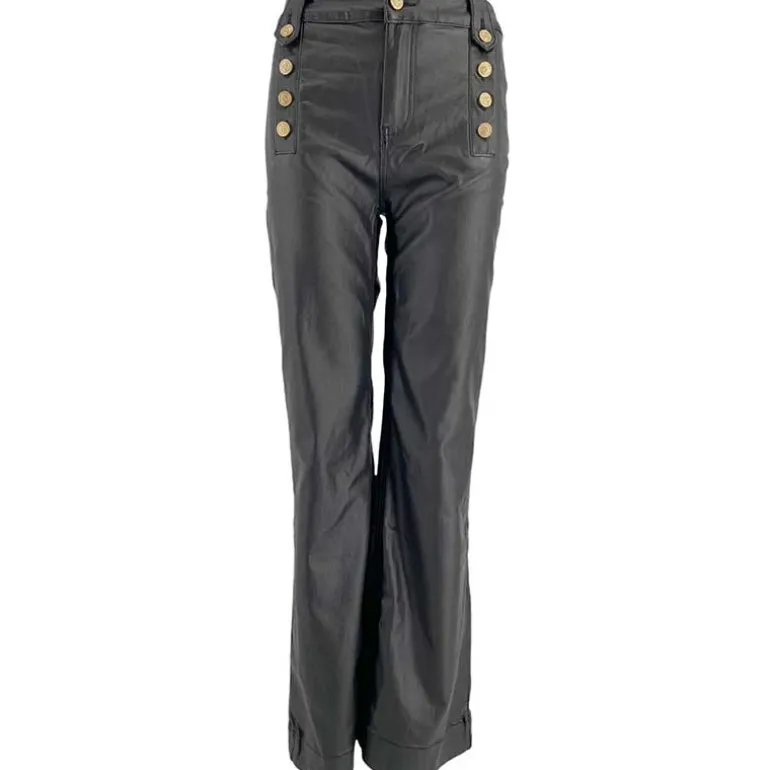 J By J 9252 Coated Wide Pants Gold/Black