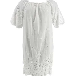 J BY J 83375 Embroidery Summer Dress Hvid