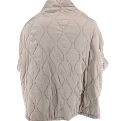 J By J 8018 Oversized Quilted Jacket / Vest Grey