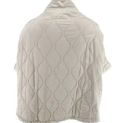 J By J 8018 Oversized Quilted Jacket / Vest Beige