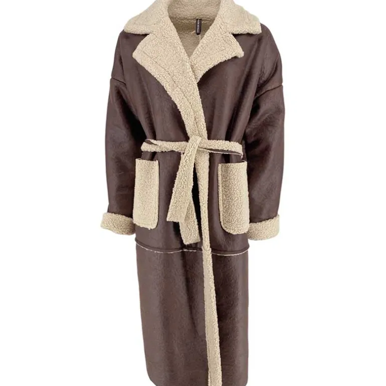 J By J 13067 Teddy Coat Beige