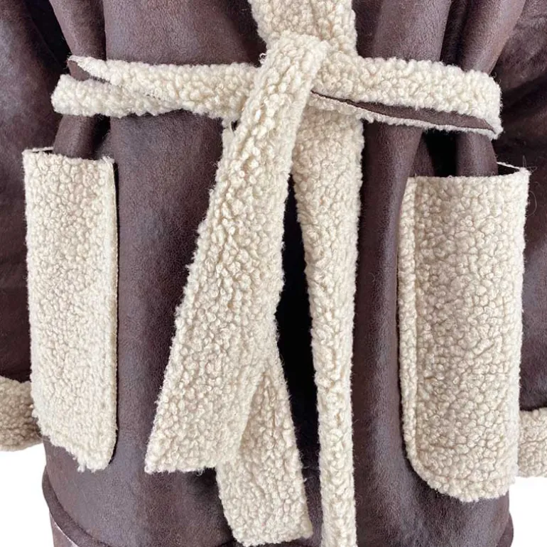 J By J 13067 Teddy Coat Beige