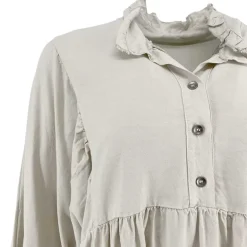 J By J 81690 Tencel Shirt Light Grey