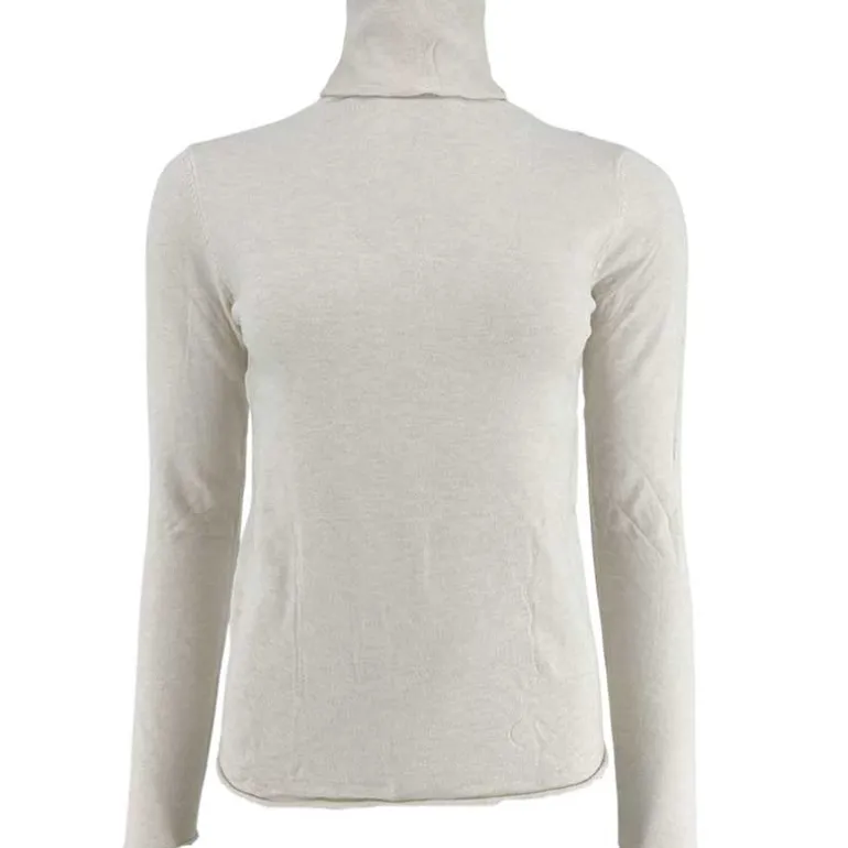 J By J 9013 Viscose Roll Neck Beige