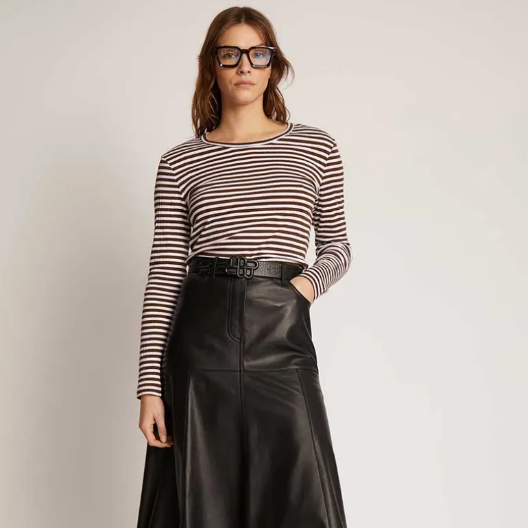 Munthe Jote L/S T-Shirt Mocca