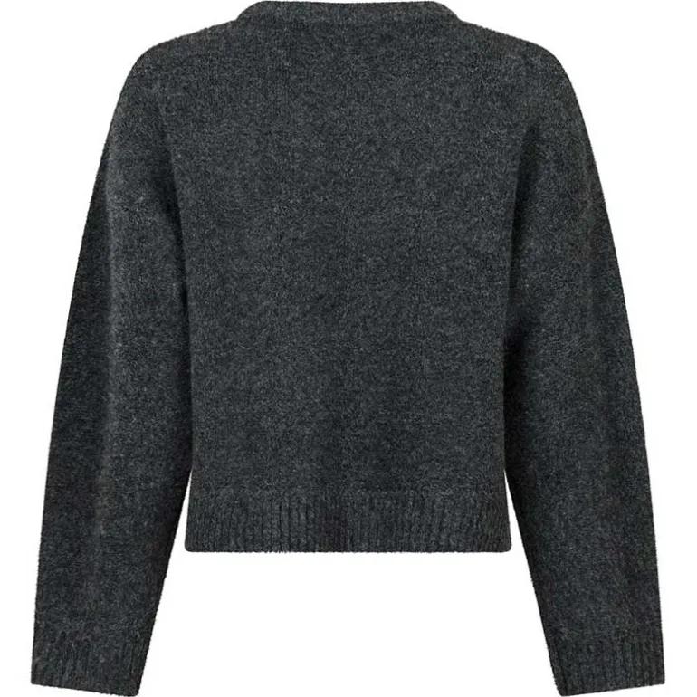 Neo Noir Detri Solid Knit Blouse Antracit