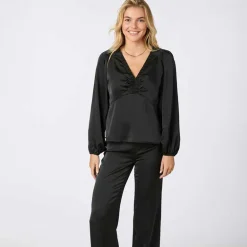 Neo Noir Istana Heavy Sateen Blouse Black