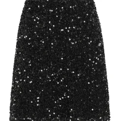 Neo Noir Miva Velvet Sequins Skirt Black