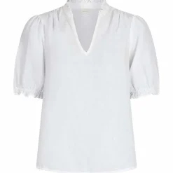 Neo Noir Odesa Linen Blouse Hvid