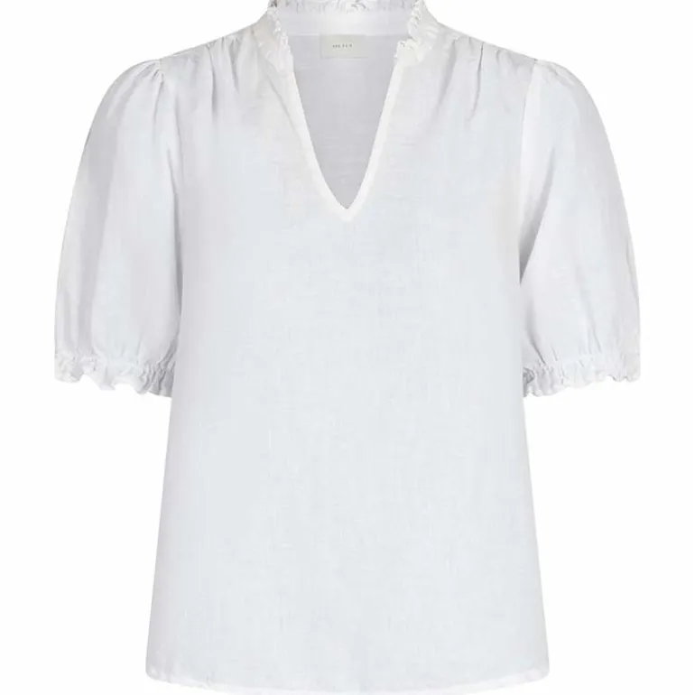 Neo Noir Odesa Linen Blouse Hvid