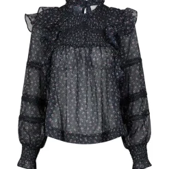 Neo Noir Sarna Mini Rose Blouse Black
