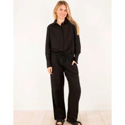 Neo Noir Sonar Linen Pants Sort