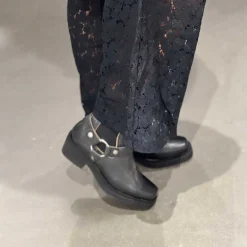 Pavement Dusty Buckle Two-Tone Boots Black Matte