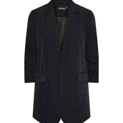 Pieces PCBosella New 3/4 Printed Long Blazer Black