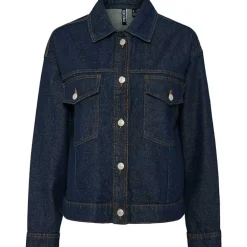 Pieces PCElma Denim Jacket Noos Dark Blue Denim