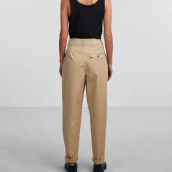Pieces PCFallyn HW Chino Pants Sand