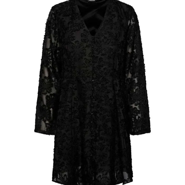 Pieces PCFina LS Short Dress Sort