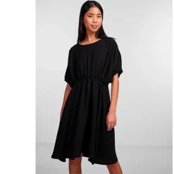 PIECES PCFLORE SS O NECK KJOLE SORT