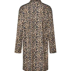 Pieces PCGrace LS Half Zip Short Dress Black/Leo