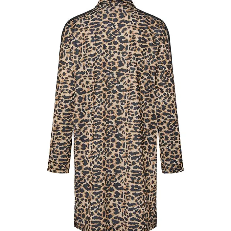 Pieces PCGrace LS Half Zip Short Dress Black/Leo
