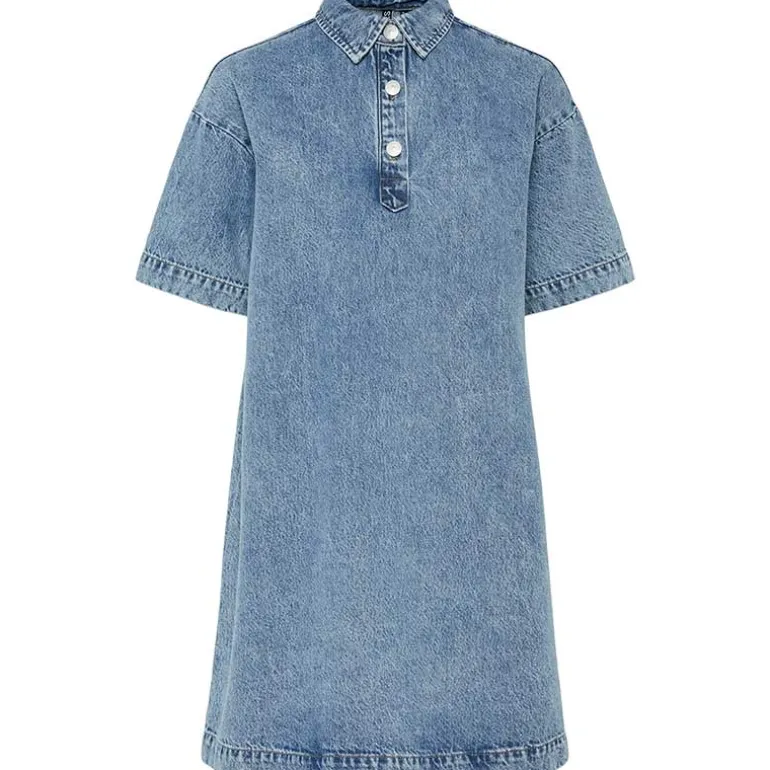 Pieces PCKenya SS A-Shape Denim Dress Noos Medium Blue