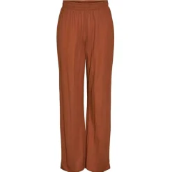 PIECES PCLINDA HW PANTS BRUN