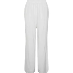 Pieces PCMilano HW Wide Pant D2D PB Hvid