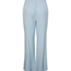 Pieces PCMilano HW Wide Pant D2D PB Lyseblå