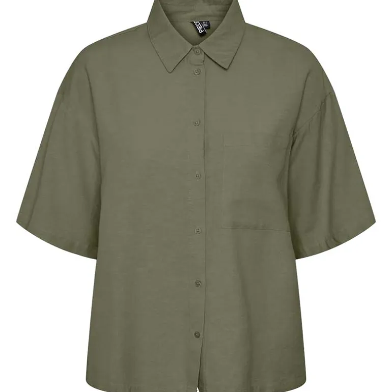 Pieces PCMilano SS Shirt D2D PB Army