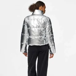 Pieces PCNamie Puffer Jacket Silver