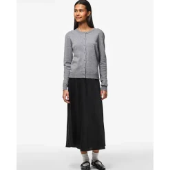 Pieces PCNora LS O-neck Knit Cardigan Noos Medium Grey Melange