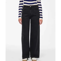 Pieces PCSelma HW Wide Jeans Noos Black Denim